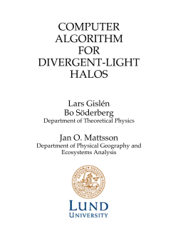 COMPUTER ALGORITHM FOR DIVERGENT-LIGHT HALOS