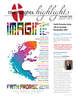 Faith Promise kicks off on Sunday, November 6th!