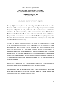 gui&oacute;n unificado quito ingl&eacute;s texto gu&iacute;a para