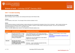 Scheme of work – Cambridge IGCSE® Chemistry