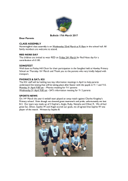 17th March 2017 - Potley Hill Primary School