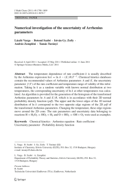 Numerical investigation of the uncertainty of - Varga L&aacute;szl&oacute;