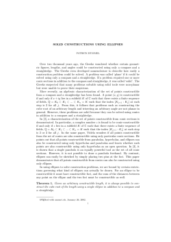 SOLID CONSTRUCTIONS USING ELLIPSES Over two thousand