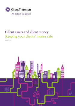 Client assets and client money - Keeping your