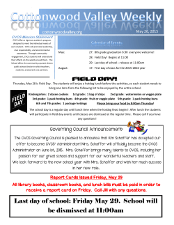 May 26, 2015 - Cottonwood Valley Charter School