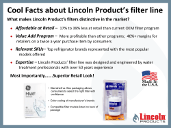 Cool Facts about Lincoln Product`s filter line