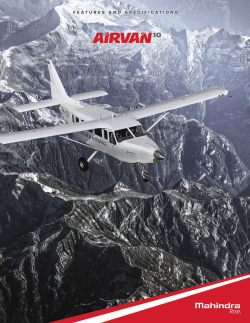 Airvan 10 Brochure - Mahindra Aerospace