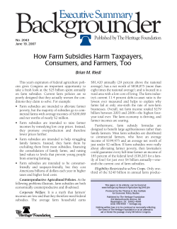 How Farm Subsidies Harm Taxpayers, Consumers, and Farmers, Too