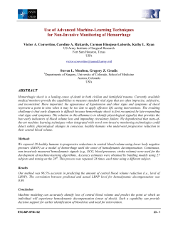Use of Advanced Machine-Learning Techniques