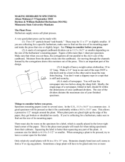 Plant Press - CSET - Minnesota State University, Mankato