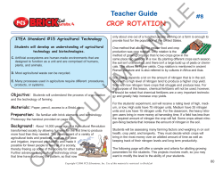 CROP ROTATION Teacher Guide