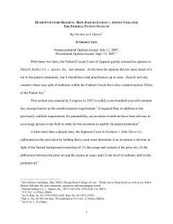 IT PAYS TO BE A DUMB INVENTOR: WHY THE FEDERAL