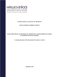 international council on archives human rights working - VSA-AAS