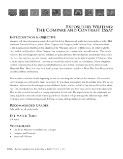 Expository Writing: The Compare and Contrast Essay