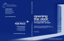 opening the door - National LGBTQ Task Force