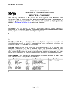 Definitions and Terminology