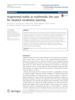 Augmented reality as multimedia: the case for situated vocabulary
