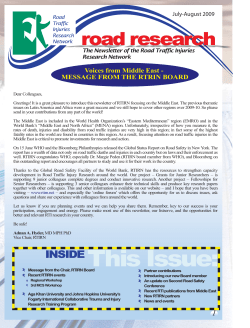 INSIDE This Issue - The Road Traffic Injuries Research Network