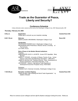 Trade as the Guarantor of Peace, Liberty and Security?