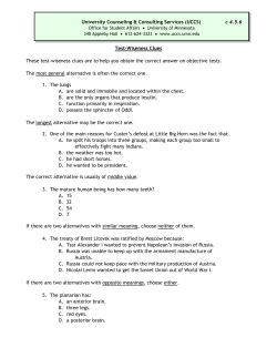 Test Wiseness Clues - Student Academic Success Services