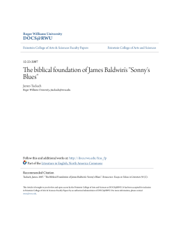 The biblical foundation of James Baldwin`s "Sonny`s