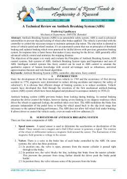 A Technical Review on Antilock Breaking System (ABS)