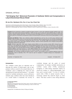 ORIGINAL ARTICLE &ldquo;Tail-Hanging Test&rdquo; Behavioral Parameter of