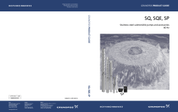 Grundfos Product Guide - SQ, SQE, SP Stainless steel submersible