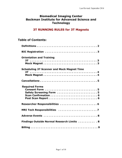 3t running rules - Biomedical Imaging Center