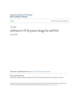 mtPrimer3: PCR primer design for mtDNA