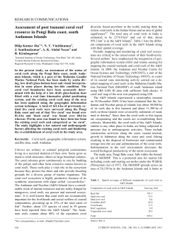 Assessment of post tsunami coral reef resource in