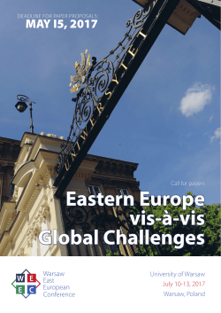 Eastern Europe vis-à-vis Global Challenges