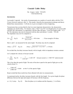 Coaxial Cable Delay