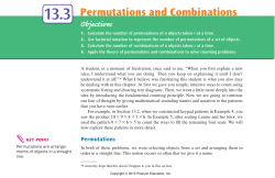 13.3 Permutations and Combinations