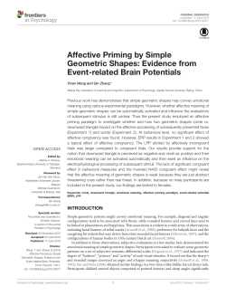 Affective Priming by Simple Geometric Shapes: Evidence from Event