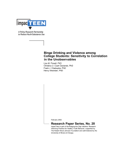 Binge Drinking and Violence among College Students: Sensitivity to