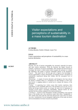Visitor expectations and perceptions of sustainability in a mass