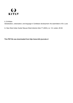 A. St-Hilaire Globalization, urbanization, and language in Caribbean