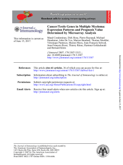 Determined by Microarray Analysis Expression Patterns and