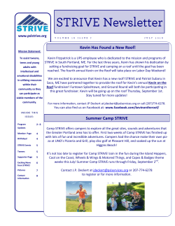 Kevin Has Found a New Roof! Summer Camp STRIVE