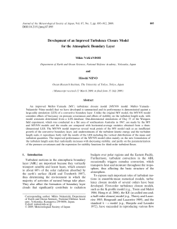 Development of an Improved Turbulence Closure Model for the