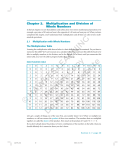 Chapter 2. Multiplication and Division of Whole Numbers