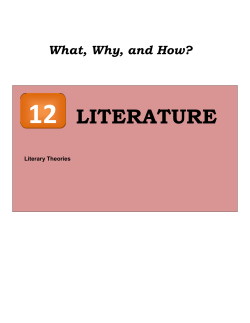 THE LITERARY THEORIES