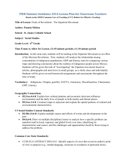 Fruits of Revolution: The Zapatista Movement