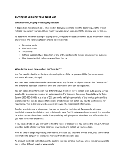 Buying or Leasing Your Next Car