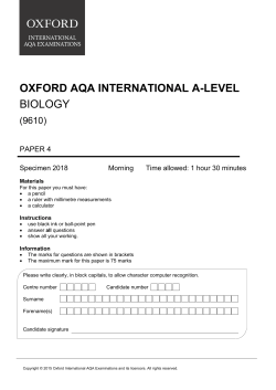 Specimen paper - Oxford International AQA Examinations