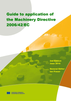Machinery Directive - European Commission