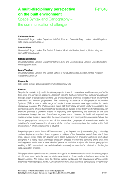 Space Syntax and cartography