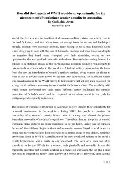 Australians in WWII Essay Final NHC Version