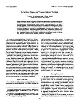 Multiple Spans in Transcription Typing